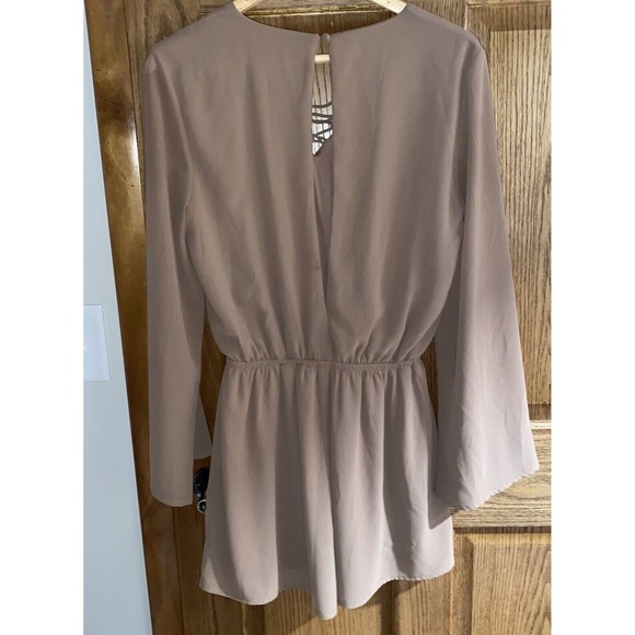 Scrap-Work Silk (70%) Size Large Brown Romper Shorts Embroidery On Hem - Picture 5 of 12